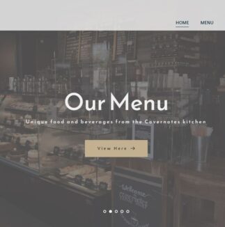 Covernotes Coffee House - Landing Page