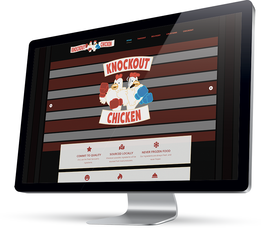 Knockout Chicken - Website Mockup